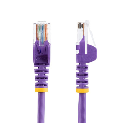 Startech Cat5e Male RJ45 to Male RJ45 Ethernet Cable, U/UTP, Purple PVC Sheath, 7m, CM Rated
