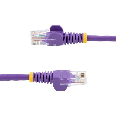 Startech Cat5e Male RJ45 to Male RJ45 Ethernet Cable, U/UTP, Purple PVC Sheath, 7m, CM Rated