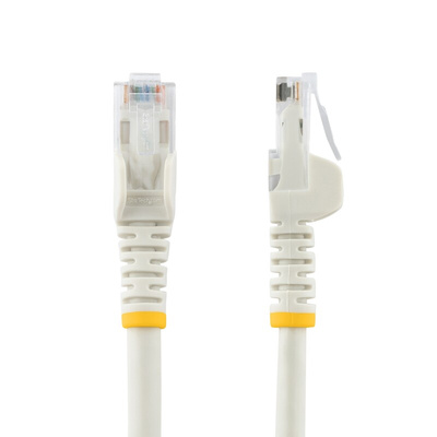 Startech Cat6 Male RJ45 to Male RJ45 Ethernet Cable, U/UTP, White PVC Sheath, 2m, CMG Rated