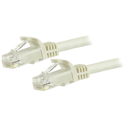 Startech Cat6 Male RJ45 to Male RJ45 Ethernet Cable, U/UTP, White PVC Sheath, 10m, CMG Rated