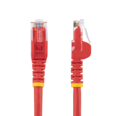 StarTech.com Cat6 Male RJ45 to Male RJ45 Ethernet Cable, U/UTP, Red PVC Sheath, 15m, CMG Rated