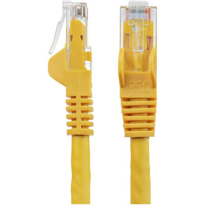 Startech Cat6 Male RJ45 to Male RJ45 Ethernet Cable, U/UTP, Yellow PVC Sheath, 15m, CMG Rated