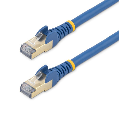 StarTech.com Cat6a Straight Male RJ45 to Straight Male RJ45 Ethernet Cable, STP, Blue, 1.5m, CMG Rated