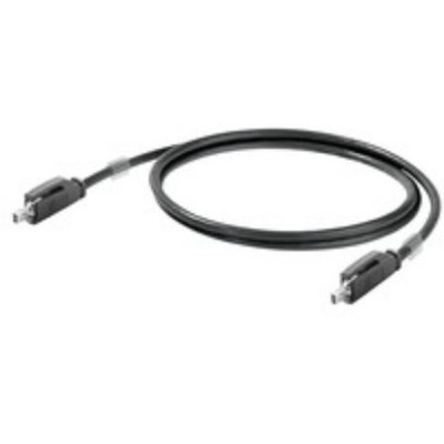 Weidmuller Female SPE to SPE Ethernet Cable, Copper Braid, Black, 1m