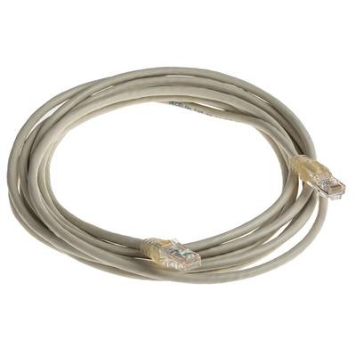 Decelect Cat5 Male RJ45 to Male RJ45 Ethernet Cable, Grey, 4m
