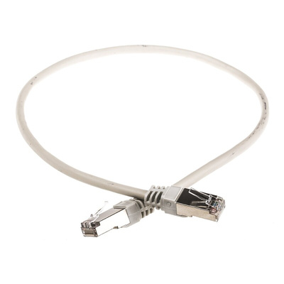 Decelect Cat5 Male RJ45 to Male RJ45 Ethernet Cable, F/UTP, Grey PVC Sheath, 0.5m