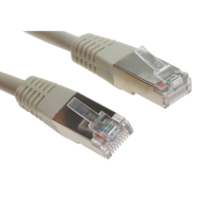 Decelect Cat5 Male RJ45 to Male RJ45 Ethernet Cable, F/UTP, Grey PVC Sheath, 2m