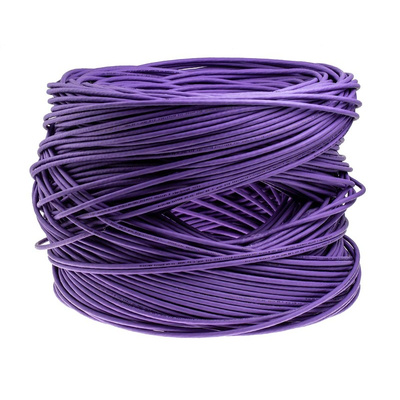 Brand-Rex Cat6 Ethernet Cable, U/UTP, Purple LSZH Sheath, 305m