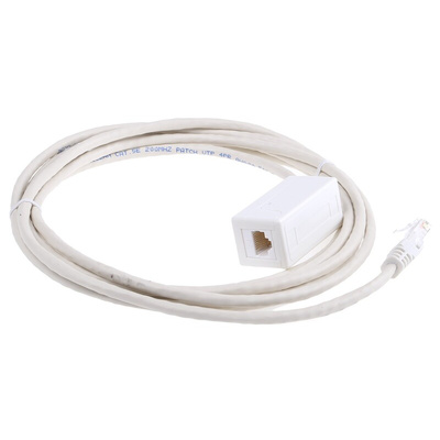 Decelect Cat5 Male RJ45 to Female RJ45 Ethernet Cable, U/UTP, 3m