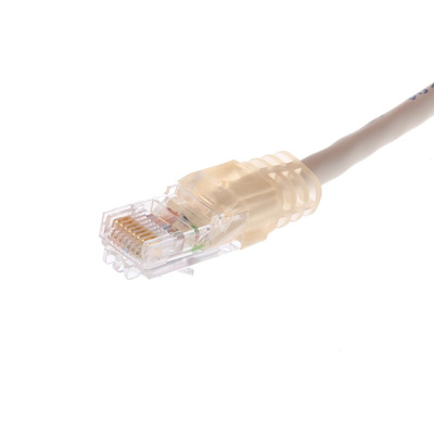 Decelect Cat5 Male RJ45 to Male RJ45 Ethernet Cable, U/UTP, Grey, 2m