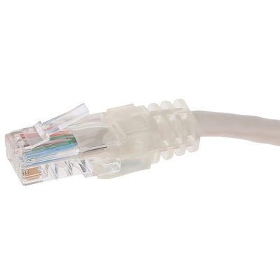 Decelect Cat5 Male RJ45 to Male RJ45 Ethernet Cable, U/UTP, Grey, 3m