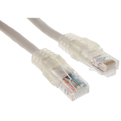 Decelect Cat5 Male RJ45 to Male RJ45 Ethernet Cable, U/UTP, Grey, 5m