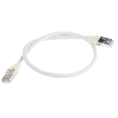 Decelect Cat5 Male RJ45 to Male RJ45 Ethernet Cable, F/UTP, Grey, 0.5m