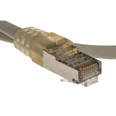 Decelect Cat5 Male RJ45 to Male RJ45 Ethernet Cable, F/UTP, Grey, 1m
