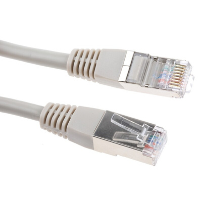 Decelect Cat5 Male RJ45 to Male RJ45 Ethernet Cable, F/UTP, Grey, 3m