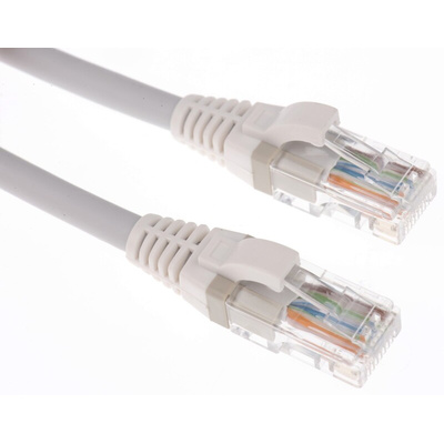 Brand-Rex Cat5e Straight Male RJ45 to Straight Male RJ45 Ethernet Cable, U/UTP, Grey LSZH Sheath, 1m