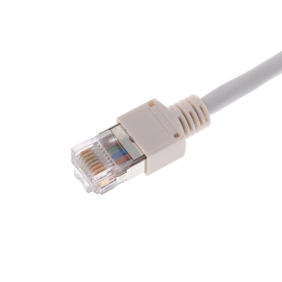 Brand-Rex Cat5e Straight Male RJ45 to Straight Male RJ45 Ethernet Cable, F/UTP, Grey LSZH Sheath, 1m