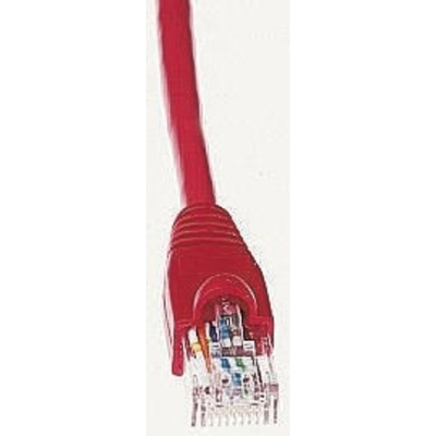 Brand-Rex Cat5e Straight Male RJ45 to Straight Male RJ45 Ethernet Cable, U/UTP, Red LSZH Sheath, 1m