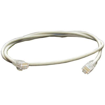 Polyco Healthline Cat6 Cable, U/UTP, Grey PVC Sheath, 2m