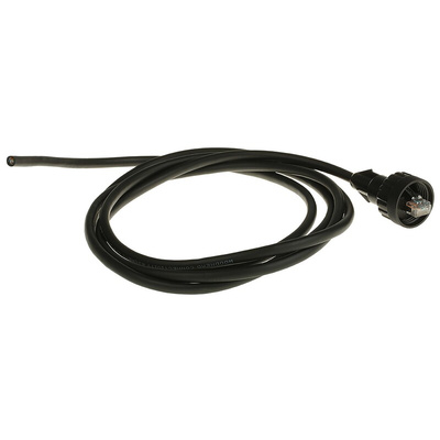 Brad from Molex Cat5e Straight Male RJ45 to Unterminated Ethernet Cable, F/UTP, Black PUR Sheath, 2m