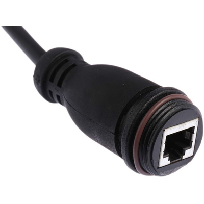 Brad from Molex Cat5e Straight Male RJ45 to Unterminated Ethernet Cable, F/UTP, Black PUR Sheath, 2m