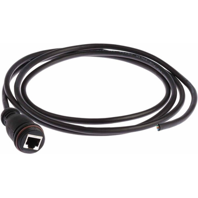 Brad from Molex Cat5e Straight Male RJ45 to Unterminated Ethernet Cable, F/UTP, Black PUR Sheath, 2m