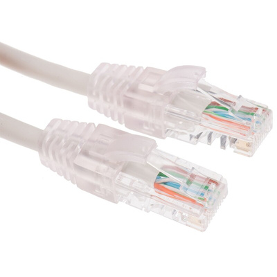 Molex Premise Networks Cat5e Straight Male RJ45 to Straight Male RJ45 Ethernet Cable, U/UTP, Grey PVC Sheath, 10m