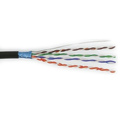 Brad from Molex Cat5e Ethernet Cable, F/UTP, Black PE Sheath, 304m