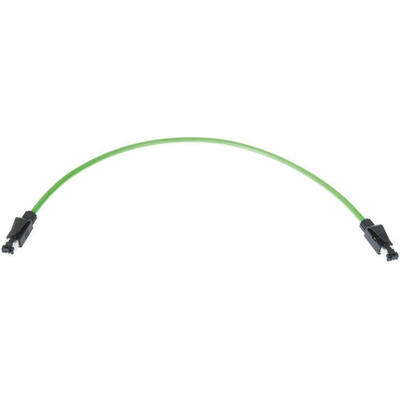 HARTING Cat5 Straight Male RJ45 to Straight Male RJ45 Ethernet Cable, U/FTP, Green PVC Sheath, 5m