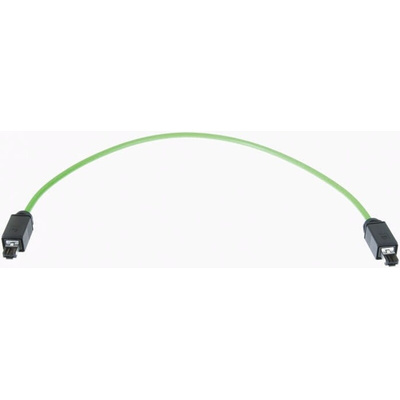 HARTING Cat5 Straight Male RJ45 to Straight Male RJ45 Ethernet Cable, U/FTP, Green PVC Sheath, 5m