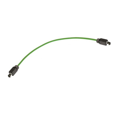 HARTING Cat5 Straight Male RJ45 to Straight Male RJ45 Ethernet Cable, U/FTP, Green PVC Sheath, 10m