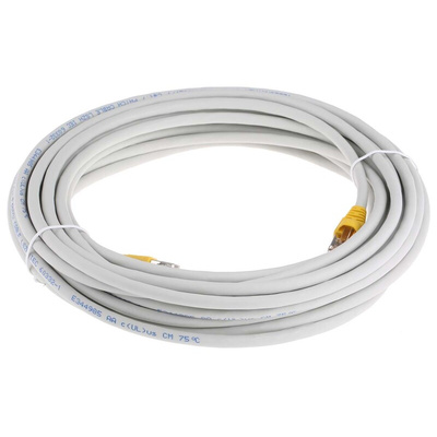 Telegartner Cat6a Male RJ45 to Male RJ45 Ethernet Cable, S/FTP, Grey LSZH Sheath, 10m