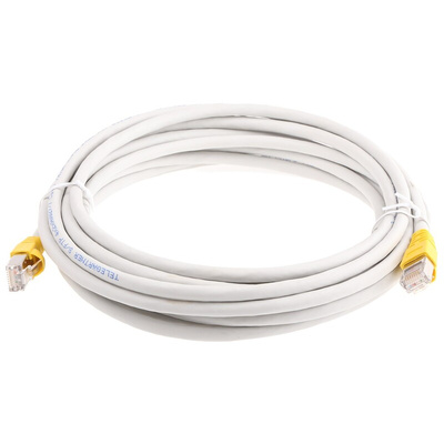 Telegartner Cat6a Male RJ45 to Male RJ45 Ethernet Cable, S/FTP, Grey LSZH Sheath, 5m