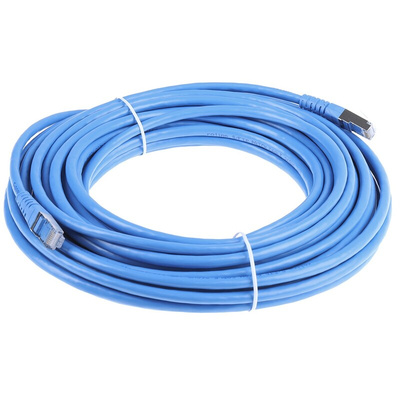 Roline Cat6 Male RJ45 to Male RJ45 Ethernet Cable, S/FTP, Blue PVC Sheath, 15m