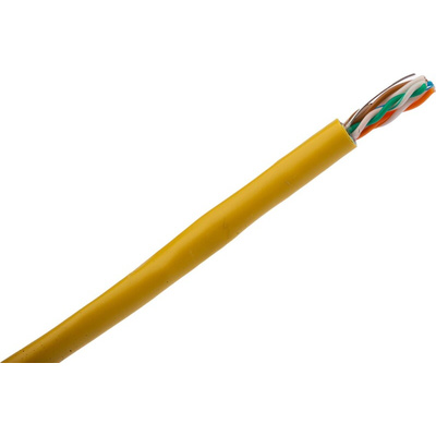 Molex Premise Networks Cat5e Ethernet Cable, F/UTP, Yellow PVC Sheath, 305m