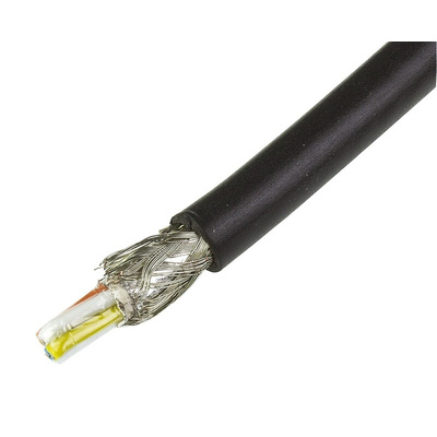 HARTING Cat5 Ethernet Cable, SF/UTP, Black PVC Sheath, 100m