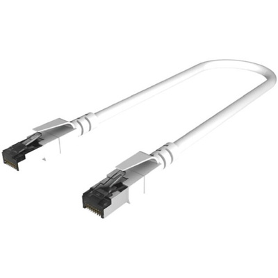 CAE Cat6a Male RJ45 to Male RJ45 Ethernet Cable, S/FTP, Grey LSZH Sheath, 3m, IEC 60332-1 / NF C 32070 C2