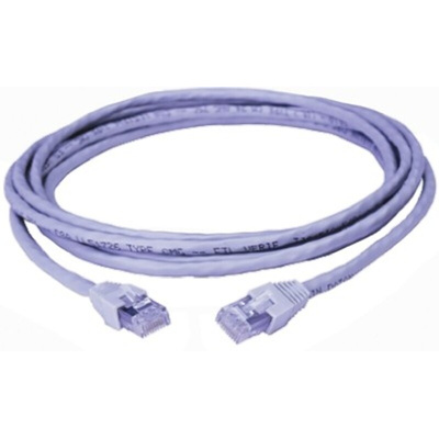 Polyco Healthline Cat6 Male RJ45 to Male RJ45 Ethernet Cable, U/UTP, Grey LSZH Sheath, 0.5m