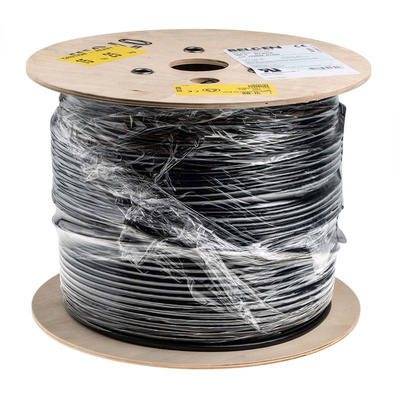 Belden Cat5e Ethernet Cable, SF/UTP, Black PVC Sheath, 305m