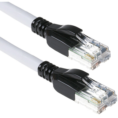 Bel-Stewart Cat7 Male ARJ45 to Male ARJ45 Ethernet Cable, STP, Grey, 2m, Low Smoke Zero Halogen (LSZH)