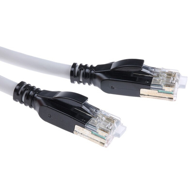 Bel-Stewart Cat7 Male ARJ45 to Male ARJ45 Ethernet Cable, STP, Grey, 3m, Low Smoke Zero Halogen (LSZH)