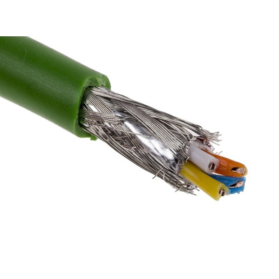 Siemens Cat5e Ethernet Cable, SF/UTP, Green PVC Sheath, 20m, Flame Retardant