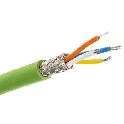 Siemens Cat5 Ethernet Cable, SF/UTP, Green PVC Sheath, 20m