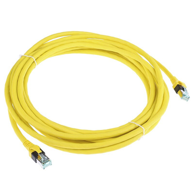 HARTING Cat6 Male RJ45 to Male RJ45 Ethernet Cable, SF/UTP, Yellow PUR Sheath, 5m