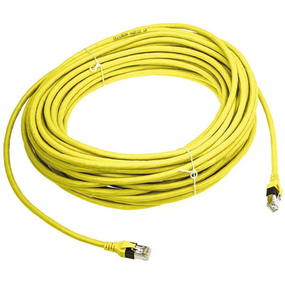 HARTING Cat6 Male RJ45 to Male RJ45 Ethernet Cable, SF/UTP, Yellow PUR Sheath, 20m
