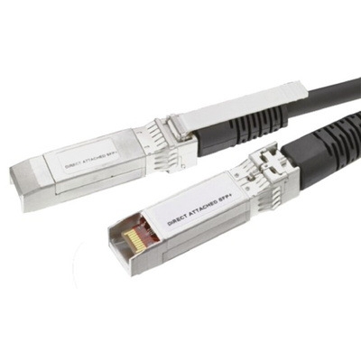 TE Connectivity Male SFP+ to Male SFP+ Ethernet Cable, Black, 3m