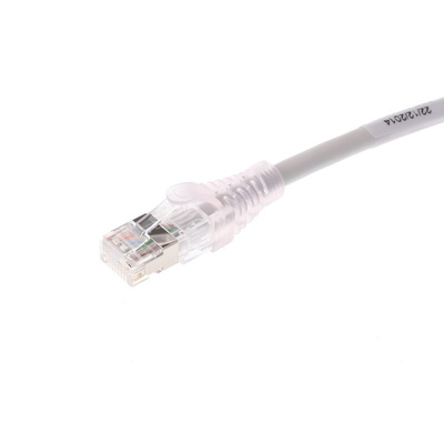 Molex Premise Networks Cat6a Male RJ45 to Male RJ45 Ethernet Cable, STP, Grey LSZH Sheath, 1m