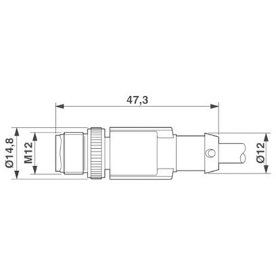 Phoenix Contact Cat5 Straight Male M12 to Straight Male RJ45 Ethernet Cable, Aluminium Foil, Tinned Copper Braid, Blue