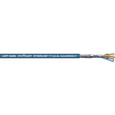 Lapp Cat5e Ethernet Cable, SF/UTP, Blue PUR Sheath, 50m, Flame Retardant