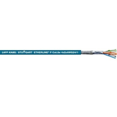 Lapp Cat5e Ethernet Cable, SF/UTP, Blue PUR Sheath, 50m